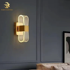 Luxury TV Background Decorative Wall Lamps Modern Oval LED Wall Light With Acrylic Shade for Living Room Bedroom Bedside