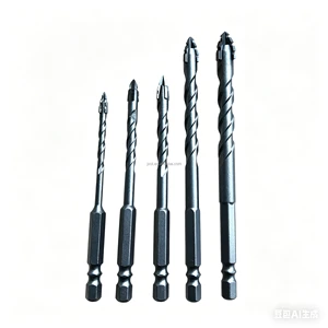 Multi-Purpose Cross Head Hex Shank Ceramic Eccentric Dry Drill Bit for Glass Tiles for Various Materials