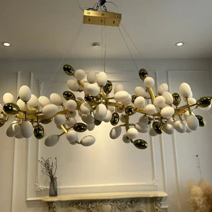 Nordic Modern Luxury Restaurant Villa Living Room Hotel Lobby Bar Glass Ball Chandelier Pendant Light