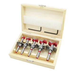 Adjustable Depth Stop Hex Shank Carbide Tip Wood Boring TCT Forstner Drill Bit for Wood
