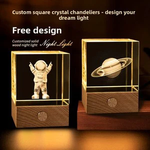 Planet Nightlight Creative Small Square USB Charging Touch Base Ornaments Crafts Bedroom Atmosphere Bedside Lamp