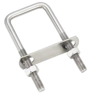 Stainless Steel Square U Bolt M6 M8 M10 M12 U Type Bolt Pipe Clamps Heavy Duty Clamp for Square Tubes Stock