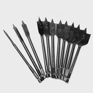 Spade Drill Bit Flat Wood 12-32mm Hex Shank 8PCS Flat Boring Bit Wood Spade Drill Bit