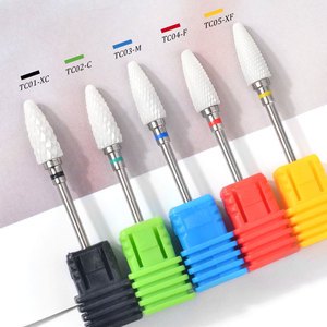 3/32'' Nail Drill Bit Rotary Burrs Ceramic Nail Drill Bits For Electric Manicure Nail Tools