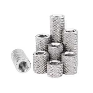 2pcs M10 16*10 M10 16*15 M10 16*20 M10 16*25 M10 16*30 M10 16*40 Stainless Steel 304 Knurled Nut Extended Cylindrical Nut