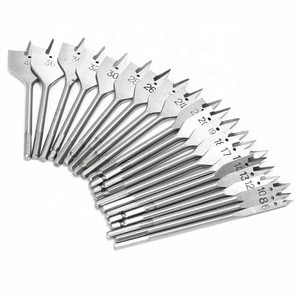 6-40mm Flat Drill Long High Carbon Steel Wood Flat Drill Set Woodworking Spade Drill Bits Durable Woodworking Tool Sets