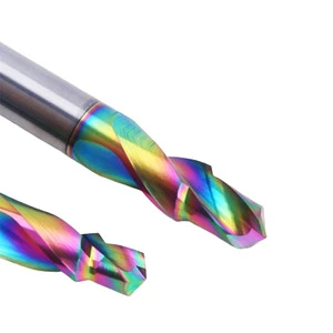 High Precision Solid Carbide Tungsten Steel Colorful Coated Chamfer Step Drill Bit for Aluminum Alloy Cnc Milling Router Bits