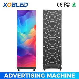 4k Double-sided Folding P1.86 P2 P1.53 1280*1920mm Portable Movable Poster LED Display Screen for Shopping Malls