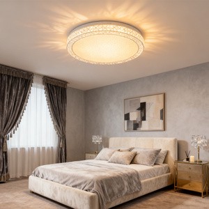Dimmable Power Selectable 11W 17W 23W LED 3-Color Temperature Via DIP Switch Round PMMA Cover Ceiling Light