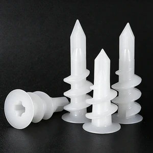 Self Drilling Plastic POM Gypsum Board Expansion White Plug Durable Drywall Plasterboard Fastener Tool Construction Wall Anchors