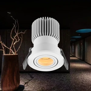 Modern Design 7W 9W LED Downlight Scalable Focusing Anti-Glare 3000K/4000K Aluminum Dimmable Easy Install Home Hotel Bathroom