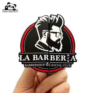 Fold-out Promotional Custom Die Cut Tri Fold Coupon Card Printed Logo QR Code for Barbershop Nail Salon