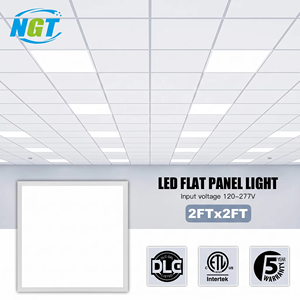 2x2 LED Light Flat Panel 20W-40W 5 Color Temps 2.7K-5.7K Dimmable Recessed Drop Ceiling Lights in Fixture for Office ETL DLC