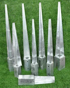 Galvanized Outdoor Steel Fence Post Spikes Post Anchor Ground Spikes Ground Post Anchor Bolt For Concrete Square Posts