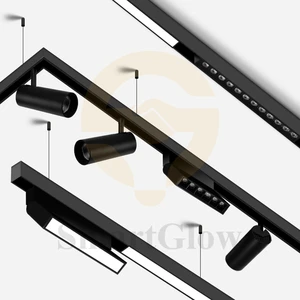 Magnetic Track Light System Smart Zigbee Controllable Indoor Led Rail Lighting Home Shopping Mall Magnetic Rail Tracking Lights