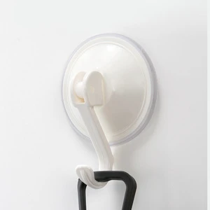 Probebi Heavy Duty 2.32 Inch Round Wall Hooks PVC Plastic Vacuum Suction Shower Cup Hook for Kitchen Bathroom Wardrobe Bag Tools