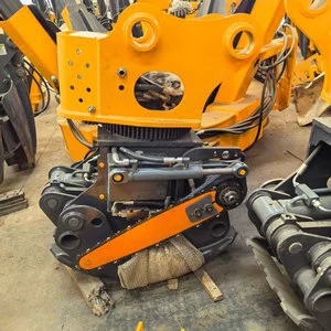 Excavator logging grab saw, hydraulic chain clamping saw, forestry and orchard clearing and felling tools