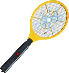 Electric Racket Fly Zapper Battery Operated Eco-Friendly Indoor Outdoor Mosquito & Fly Killer Pest Control
