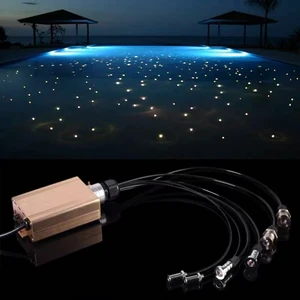 LED Plastic Fiber Optic Pool Light Kit 80W IP33 Rated with Remote Control Starry Sky Lighting