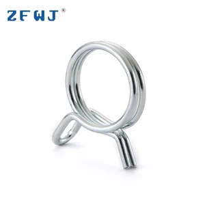 Factory Supply Zinc Plated Line Forming Spring Stainless Steel Double Wire Hose Pipe Clamp
