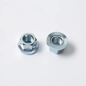 Q322 Carbon Steel Hex Nut Conical Washer Assembly with Zinc Plated Finish Sizes M4 M5 M6 M8 M10 M12 Locking Movable Flange Nuts