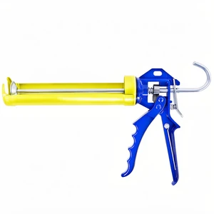 Manual Industrial Grade Steel Cartridge Caulking Glue Gun Refilled 300ml Capacity Silicone Covered Non-Slip Ergonomic Handle