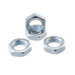 US-Made Grade 2 Blue-White Zinc ANSI/ASME B18.2.2 Hex Thin Nuts -Sizes 1/4 5/16 3/8 7/16 1/2 5/8 3/4 7/8 1