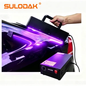 Handheld UVLED Curing Lamp Portable 200x30mm Air Cooled 365/395nm High Power 350w LED UV Lamp for Car Paint & Dent Repair Drying