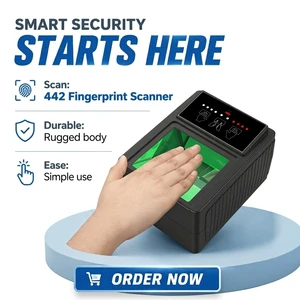 442 Biometric Finger Scanner Prices USB Fingerprint Reader For SDK Capacitive Sensor Multi Finger Recognition High Security Area