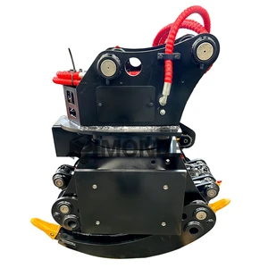 Double Cylinder Hydraulic Log Grapple Saw Excavator Wood Grab with Chainsaw for Tree Felling Log Loading Unloading