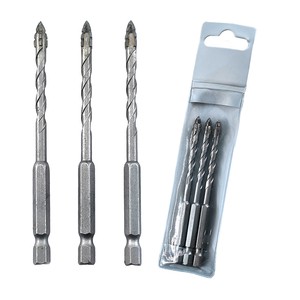 4/5/6/8/10/12mm Four-slot Center Serrated Carbide Drill Bit Hexagon Shank-Sapphire Blue Finish Sandblasted Sandblasted Drilling