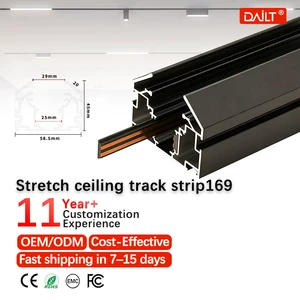 Modern Europe Russia Design Stretch Ceiling Magnetic Track Light Aluminum COB LED High CRI 90 Dimmable 3-Year Warranty