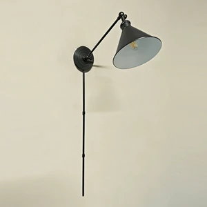 YH Minimalist Nordic Design LED Ceiling Brass Black Iron Wall Light Sconce Antique Sconce Wall Lamp LED Indoor Dining Room