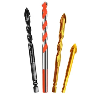 TCT Glass Tile Drill Bits Customized 6-12mm Cross Head Multifunction Drill Bits for Glass Ceramic Tile Drilling