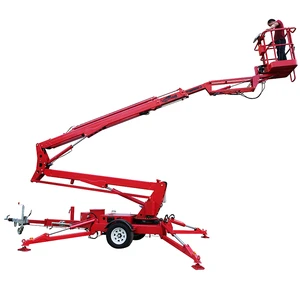 Cherry Picker Manlift Tow Behind Trailer Mounted 18m Towable Boom Lift Low Price