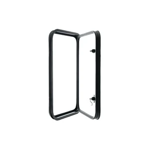 Yongan White Aluminium Door with Compression Lock Latch and 35mm Spacing for Caravan RV Luggage Parts