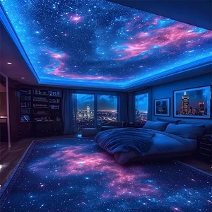 Bedroom Ceiling Starry Sky LED Fiber Optic IP66 Rated Dimmable Star Ceiling Ambient Light Panoramic Sunroof Compatible Home Top