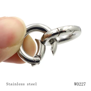 Openable O Ring Clip Spring Clasp for Charms Brand Hardware Quality Stainless Steel Luxury Nickel Free Metal Ring Snap Ring 304