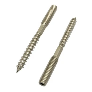 Wood Dowel Hanger Bolt Galvanized Steel Dual Thread Headless Torx Socket Double End Stud Screw