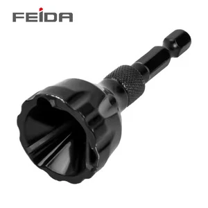 FEIDA Core Drill Bit Deburring External Chamfer Tool Tungsten Steel Black Oxide Finish Masonry Drilling 35MM Length for Repair