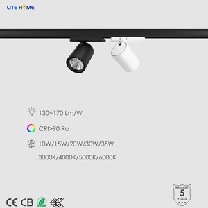 35W Cob Dimmable Led Track Spotlight Excellent Heat Dissipation Flicker Free CE RoHS Standard Led Track Light for Retail Stores