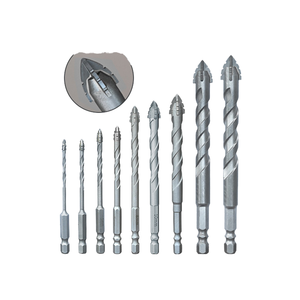 KS Professional 6/8/10/12mm Cement Drill Bit Sets Hexagon Shank for Masonry Concrete Marble Ceramic Tile Brick-73-86mm Length