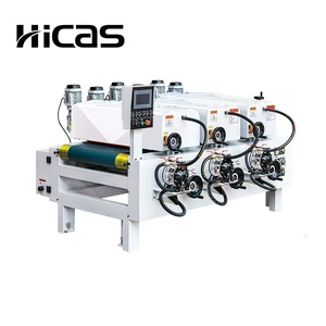 HICAS HCGT1300-2R UV Roller Coating Machine INOVANCE PLC For Wood Door Cabinet Furniture MDF Panel CE 9Countries Track Record