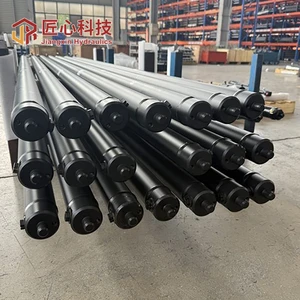 Jiangxin 26MPa Left Cylinder Long Stroke 2250mm Double Acting Hollow Plunger Hard Chrome Plated Hydraulic Cylinder
