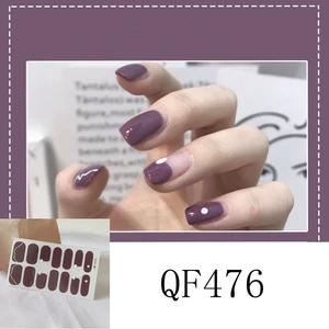Self-Adhesive Nail Polish Strips - No UV Gel Nail Stickers, Easy to Apply Manicure Wraps for Home DIY Salon Art