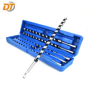 DT High Carbon Steel ODM/OEM Hex Shank Wood Auger Drill Bit Set Single Cutting Edge Blackening Finish Wood Hole Drilling