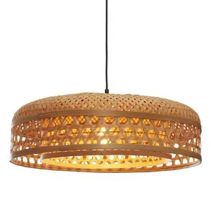 Durable Bamboo Ceiling Light Made From Natural Material Providing Stylish Lighting For Interior Projects