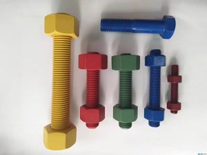 Steel Zinc Coated Bolts Full Thread Screw Brackets Including Double-ended Bolts Stud Nuts 100mm 1/2