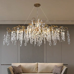 Luxury Living Room Light, Dining Room Aluminum Crystal Light, High-end Hall and Bedroom Tree Branch Chandelier
