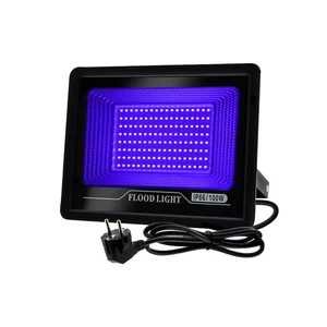 High Quality 100W AC Powered Aluminum UV Curing Lamp 395nm Fluorescence Detection Shadowless Adhesive LED Violet Flood Light